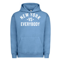 Pigment Pebble Blue new york vs everybody Urban Hoodie - artisFamous