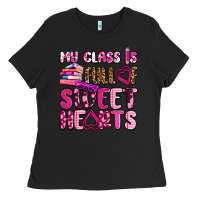 Black my class is full of sweet hearts olivia Ladies Tee - OliviaCreatesArt