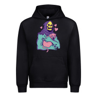 Black skeletor's hug cat Urban Hoodie - artisFamous