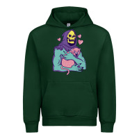 Forest Green skeletor's hug cat Urban Hoodie - artisFamous