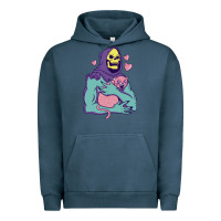 Pigment Midnight Navy skeletor's hug cat Urban Hoodie - artisFamous