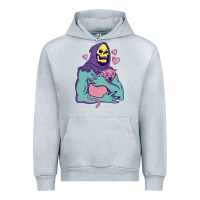 Heather Grey skeletor's hug cat Urban Hoodie - artisFamous
