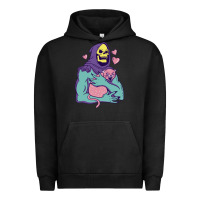 Pigment Black skeletor's hug cat Urban Hoodie - artisFamous
