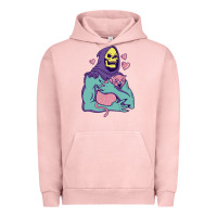 Pigment Salmon skeletor's hug cat Urban Hoodie - artisFamous
