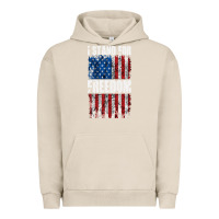 Pigment French Oak I STAND FOR FREEDOM WITH A DISTRESSED AMERICAN FLAG Urban Hoodie - artisFamous
