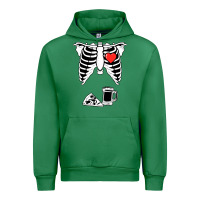 Emerald dad skeleton halloween beer pizza Urban Hoodie - artisFamous