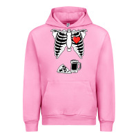 Fuchsia Pink dad skeleton halloween beer pizza Urban Hoodie - artisFamous