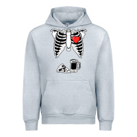 Heather Grey dad skeleton halloween beer pizza Urban Hoodie - artisFamous