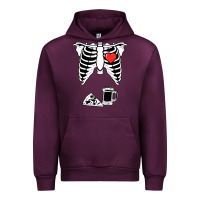 Mauve Wine dad skeleton halloween beer pizza Urban Hoodie - artisFamous