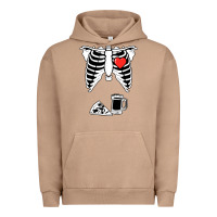 Pigment Burro dad skeleton halloween beer pizza Urban Hoodie - artisFamous