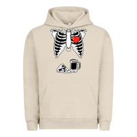 Pigment French Oak dad skeleton halloween beer pizza Urban Hoodie - artisFamous