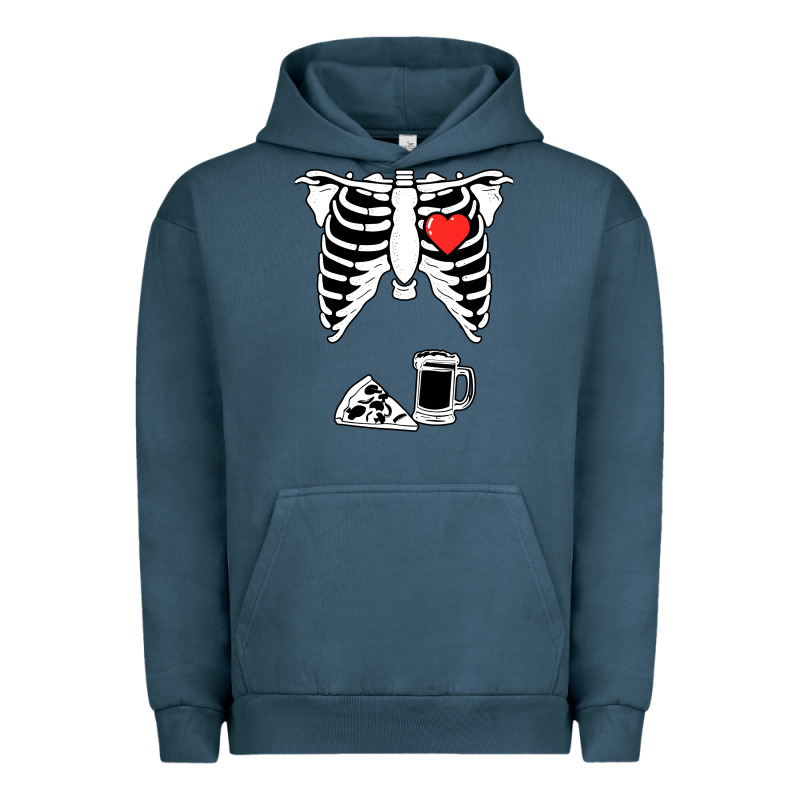 Dad Skeleton Halloween Beer Pizza Urban Hoodie by artisFamous | Teevron