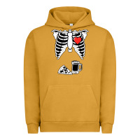 Pigment Peanut Butter dad skeleton halloween beer pizza Urban Hoodie - artisFamous