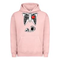 Pigment Salmon dad skeleton halloween beer pizza Urban Hoodie - artisFamous