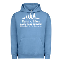 Pigment Pebble Blue raising men lawn care Urban Hoodie - artisFamous