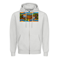 Dove Grey hanukkah with candlestick Zipper Hoodie - AdoDesignShop
