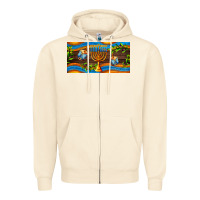 Sandshell hanukkah with candlestick Zipper Hoodie - AdoDesignShop