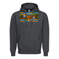 Smoke hanukkah with candlestick Zipper Hoodie - AdoDesignShop