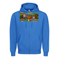 True Royal hanukkah with candlestick Zipper Hoodie - AdoDesignShop