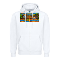 White hanukkah with candlestick Zipper Hoodie - AdoDesignShop