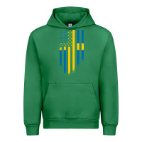 Emerald Sweden Swedish Roots American Flag | Canadian Roots Urban Hoodie - artisFamous