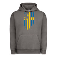 Pigment Tornado Sweden Swedish Roots American Flag | Canadian Roots Urban Hoodie - artisFamous