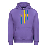 Tulip Sweden Swedish Roots American Flag | Canadian Roots Urban Hoodie - artisFamous