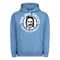 Pigment Pebble Blue tacos restaurant Urban Hoodie - artisFamous