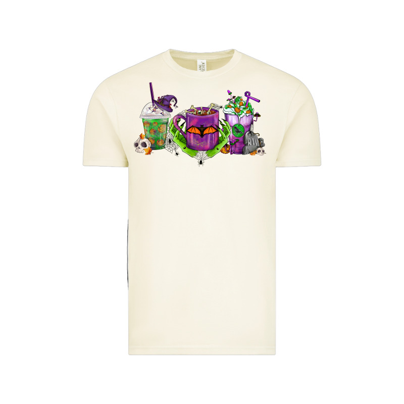 Halloween Coffee Cups Vintage Tee by FaDigitalArtStudio | Teevron