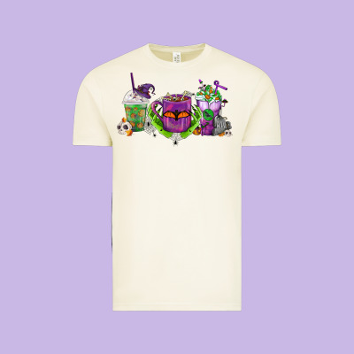 Halloween Coffee Cups Vintage Tee Designed By Fadigitalartstudio