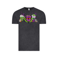 Vintage Black Halloween Coffee Cups Vintage Tee - FaDigitalArtStudio