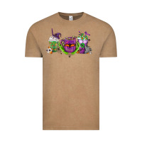 Vintage Coffee Halloween Coffee Cups Vintage Tee - FaDigitalArtStudio