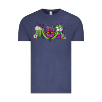 Vintage Denim Halloween Coffee Cups Vintage Tee - FaDigitalArtStudio