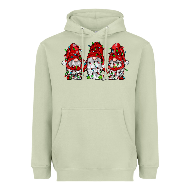 Gnome With Christmas Lights Heavyweight Hoodie by JahusDesignShop | Teevron