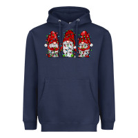 Navy gnome with christmas lights Heavyweight Hoodie - JahusDesignShop