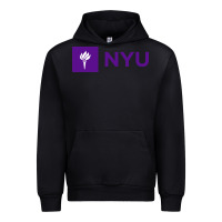 Black nyu new york university purple Urban Hoodie - artisFamous