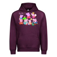 Mauve Wine Peppa Pig Urban Hoodie - artisFamous