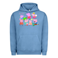 Pigment Pebble Blue Peppa Pig Urban Hoodie - artisFamous
