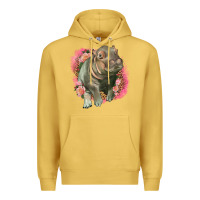 Antique Gold leopard baby hippo Premium Hoodie - LillyAllenDesigns