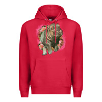 Cardinal leopard baby hippo Premium Hoodie - LillyAllenDesigns