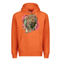 Carrot leopard baby hippo Premium Hoodie - LillyAllenDesigns