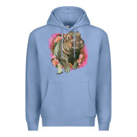 Colony Blue leopard baby hippo Premium Hoodie - LillyAllenDesigns