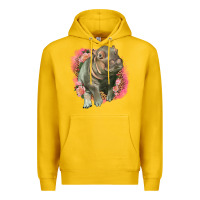 Lemon leopard baby hippo Premium Hoodie - LillyAllenDesigns