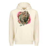Sandshell leopard baby hippo Premium Hoodie - LillyAllenDesigns