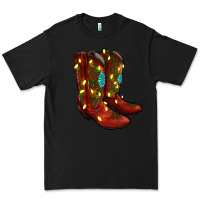 Black cowboy boots christmas Premium Tee - RanaPortraitStore