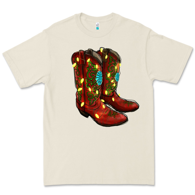 Cowboy Boots Christmas Premium Tee by RanaPortraitStore | Teevron
