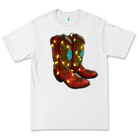 White cowboy boots christmas Premium Tee - RanaPortraitStore
