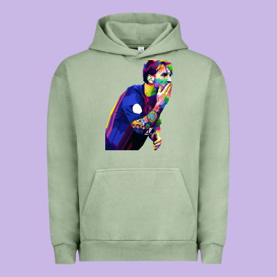 Lionel Messi Urban Hoodie Designed By Artisfamous