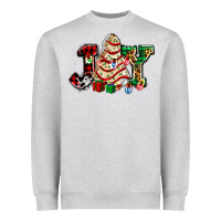Heather Grey joy with christmas tree cake ado Heavyweight Sweatshirt - AdoDesignShop