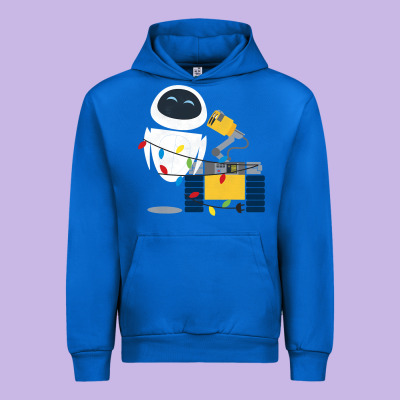 Wall E Eve Christmas Light Wrap Graphic T Shirt Urban Hoodie Designed By Artisfamous